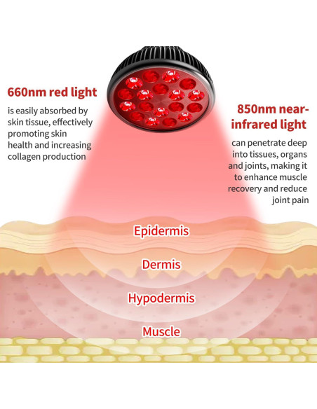 Lámpara de Terapia de Luz Roja Aumtrly 41.9 cm Ajustable Lámpara de Terapia de Luz Roja Aumtrly 41.9 cm Ajustable