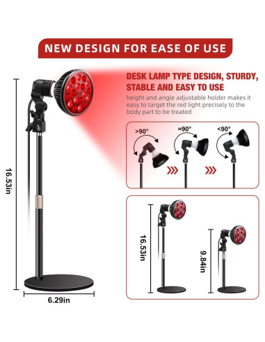 Lámpara de Terapia de Luz Roja Aumtrly 41.9 cm Ajustable