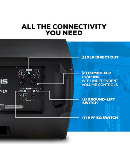 Alesis Strike Amp 12 MK2 - Amplificador 2500W con Bluetooth