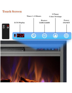 Chimenea Eléctrica Kentsky 76,2 cm con Control Remoto 2