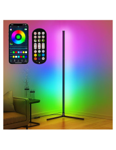 Lámpara de Esquina LED RIYO 124.9 cm RGB Control Remoto