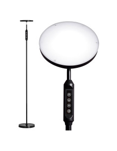 Lámpara de Pie LED Kenley 24W Ajustable 175 cm Negra
