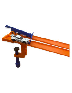 Abrazadera Hot Wheels 2 Carriles Azul/Naranja 15.6x15.5 cm