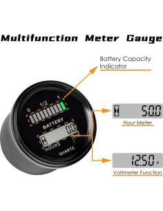 Medidor de Batería NInE-ROnG RL-BI011 LCD 12-48V Impermeable 2