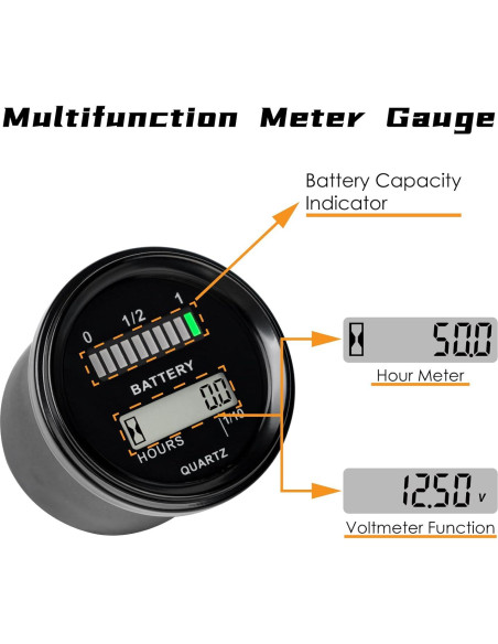 Medidor de Batería NInE-ROnG RL-BI011 LCD 12-48V Impermeable