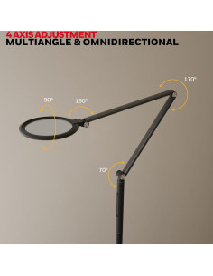 Lámpara de Pie LED Honeywell F01BK Regulable 5 Colores 2