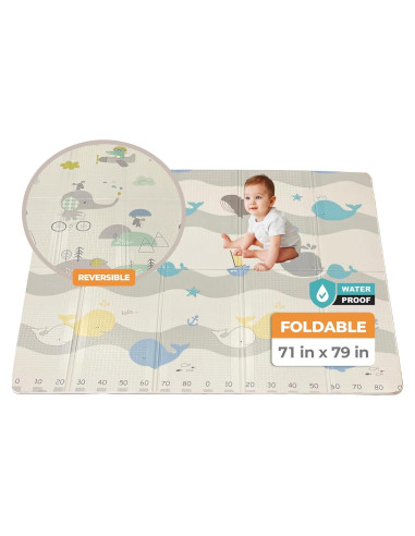 Alfombra de Juego Extra Grande MH-0001 Ballenas 200x180 cm