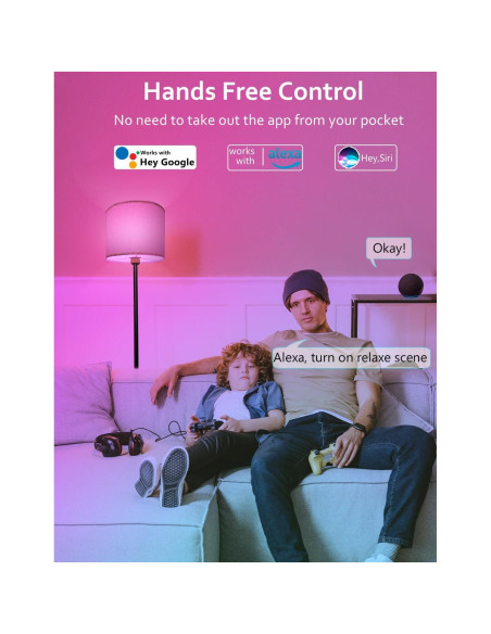 Lámpara de pie inteligente YHW DBZ-SPL9W con control remoto