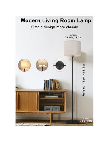 Lámpara de pie inteligente YHW DBZ-SPL9W con control remoto