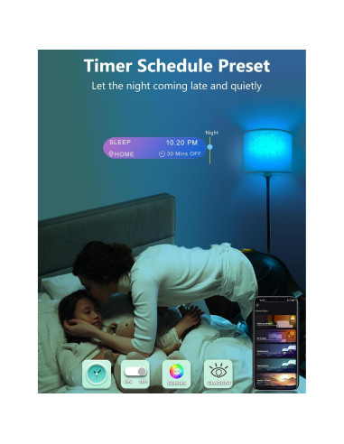 Lámpara de pie inteligente YHW DBZ-SPL9W con control remoto