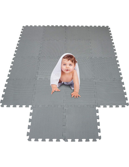 Alfombra de Juego meiqicool 18 Piezas EVA Gris 172x87cm Alfombra de Juego meiqicool 18 Piezas EVA Gris 172x87cm