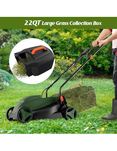 Cortadora de Césped Eléctrica S AFSTAR 10 AMP 33 cm Ajustable