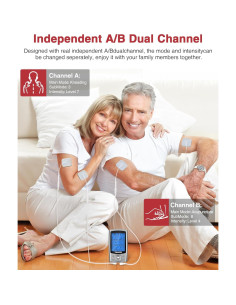 TENKER Estimulador Muscular TENS 24 Modos Doble Canal 2