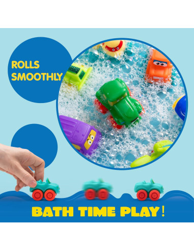 Coches de Juguete de Goma Suave JOYIN 5 cm para Baño