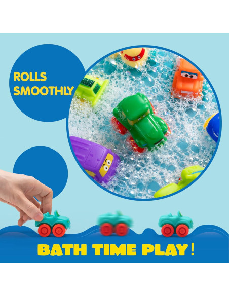 Coches de Juguete de Goma Suave JOYIN 5 cm para Baño