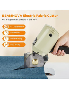 Cortadora de Tela Eléctrica BEAMNOVA 10.16 cm con Rodillo 2