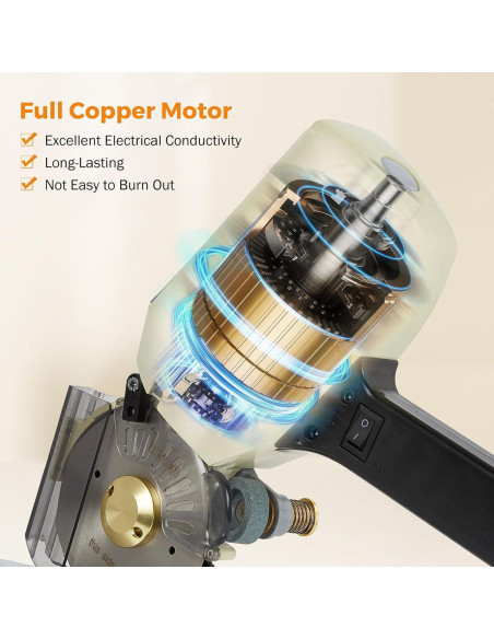 Cortadora de Tela Eléctrica BEAMNOVA 10.16 cm con Rodillo