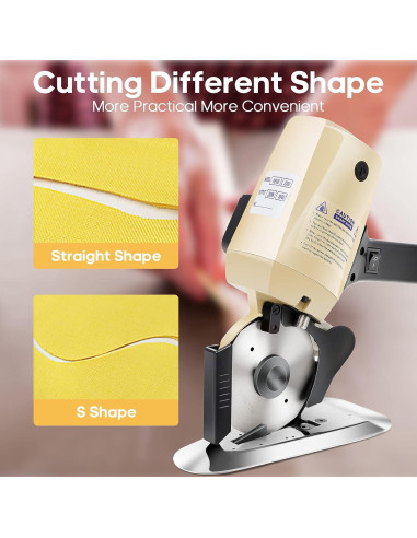 Cortador de tela eléctrico GPOAS 4" con afilador automático