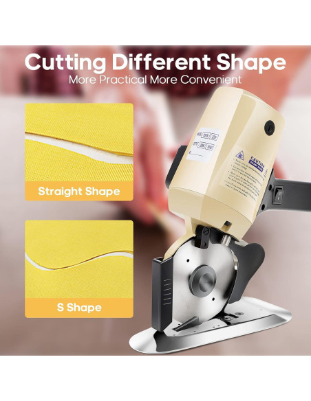 Cortador de tela eléctrico GPOAS 4" con afilador automático