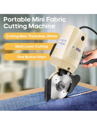 Cortador de tela eléctrico GPOAS 4" con afilador automático