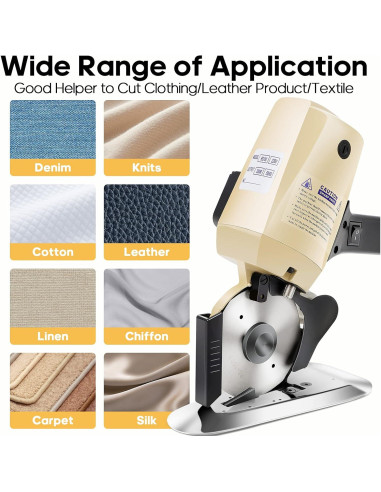 Cortador de tela eléctrico GPOAS 4" con afilador automático