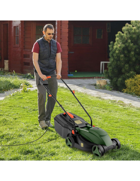 Cortadora de Césped Eléctrica S AFSTAR 10 AMP 33 cm Ajustable