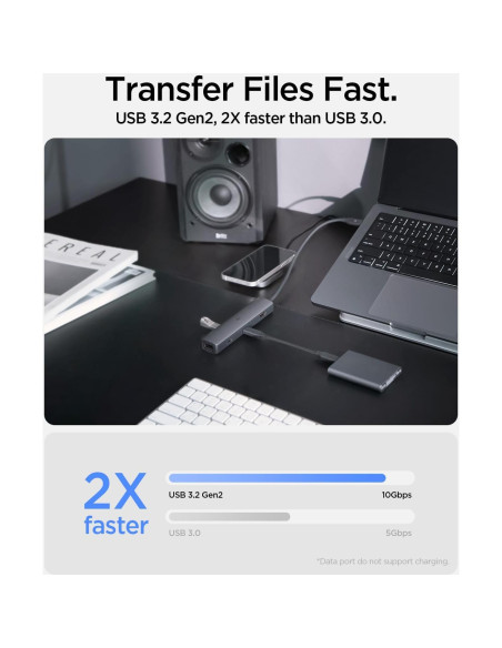 Hub USB C Spigen ArcDock 6-en-1 8K 60Hz HDMI 100W