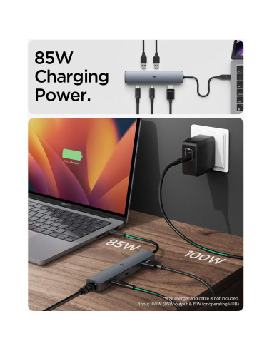 Hub USB C Spigen ArcDock 6-en-1 8K 60Hz HDMI 100W