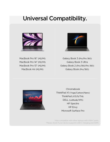 Hub USB C Spigen ArcDock 6-en-1 8K 60Hz HDMI 100W