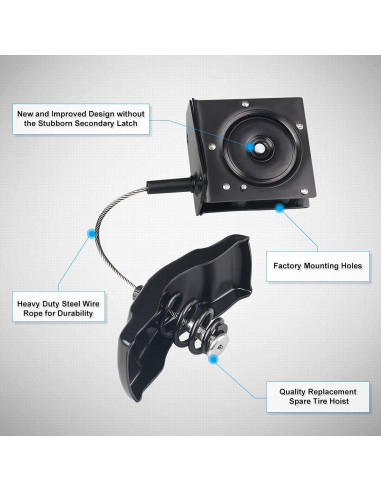 Elevador de Llanta de Repuesto WMPHE para Dodge Ram 1500-3500