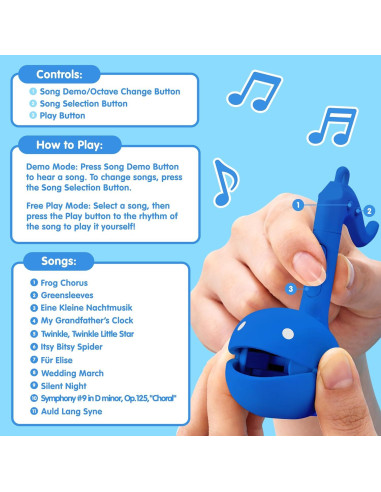 Otamatone Mini Maywa Denki Azul 11 Canciones Portátil