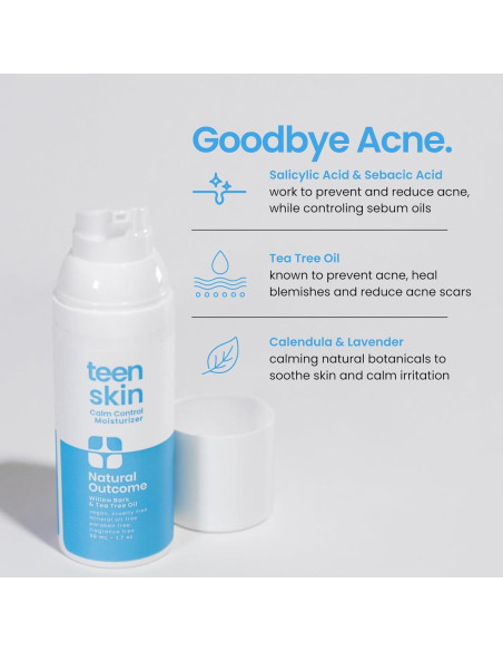 Hidratante Facial Natural Outcome 50 ML para Piel Adolescente