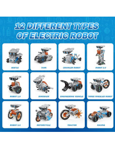 Kit de Robot Eléctrico 12 en 1 AESGOGO para Niños 8-14 Años 2