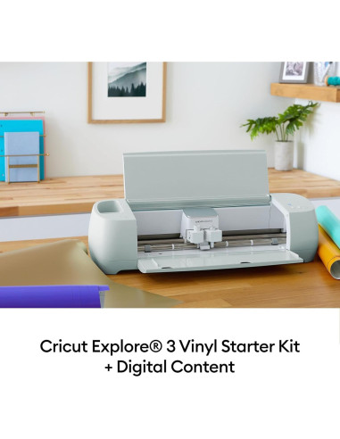 Cricut Explore 3 Máquina de Corte - Paquete Vinilo Inicio