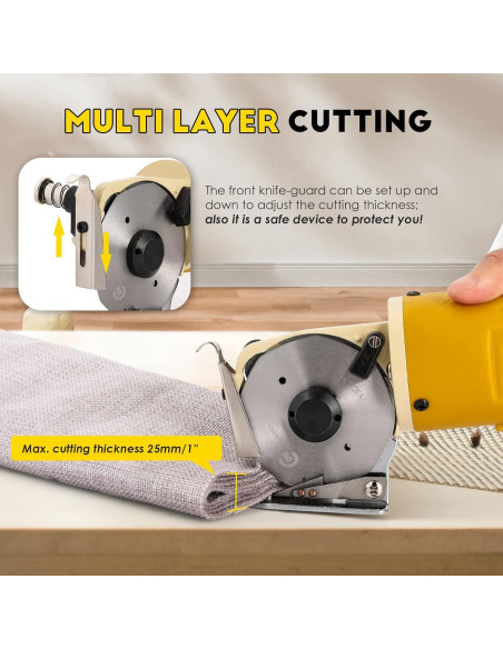 Cortador de Tela Eléctrico CGOLDENWALL 170W 25mm 69.85cm