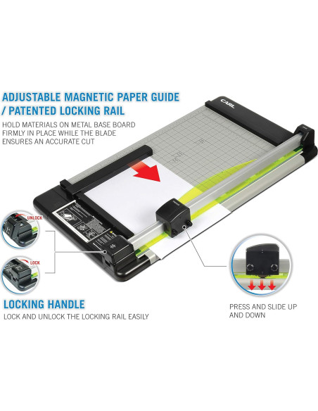 Cortadora de Papel Carl 12238 45.72 cm 36 Hojas Alta Resistencia