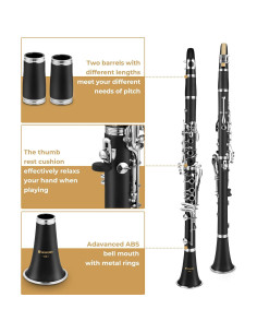 Clarinete Bb Vangoa para Principiantes con Estuche y Accesorios 2