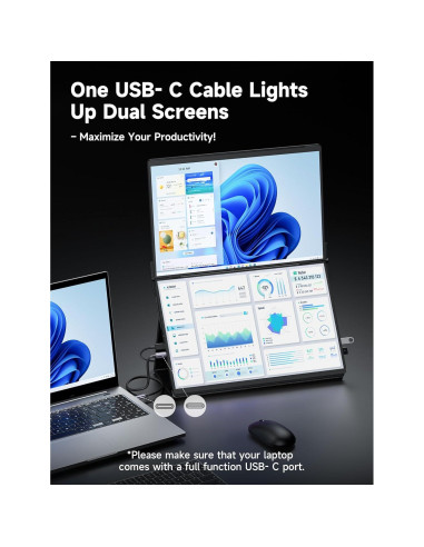 Monitor Portátil JSAUX FlipGo Lite 15.6" FHD 1080P