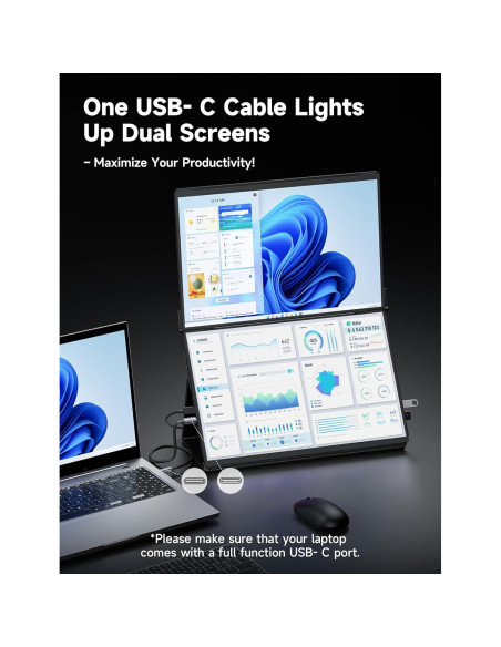 Monitor Portátil JSAUX FlipGo Lite 15.6" FHD 1080P