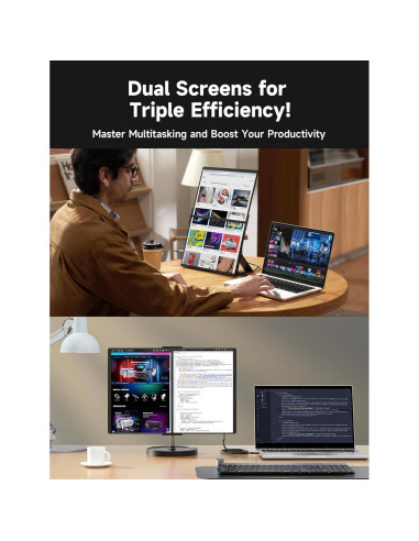 Monitor Portátil JSAUX FlipGo Lite 15.6" FHD 1080P