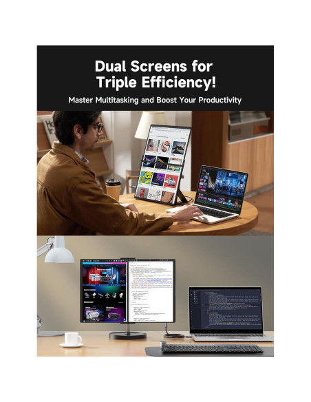 Monitor Portátil JSAUX FlipGo Lite 15.6" FHD 1080P