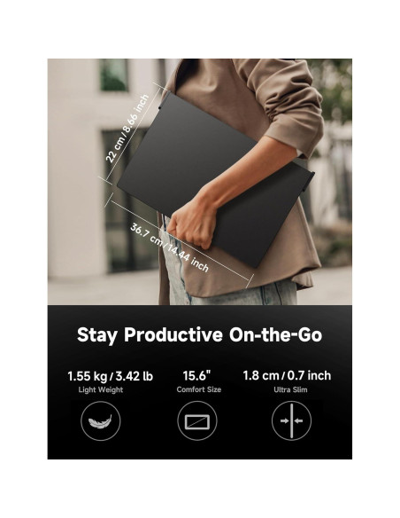 Monitor Portátil JSAUX FlipGo Lite 15.6" FHD 1080P