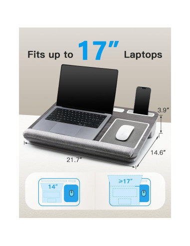 Escritorio de Regazo HUANUO para Laptop 17" Madera Negra