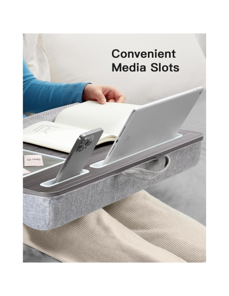 Escritorio de Regazo HUANUO para Laptop 17" Madera Negra