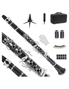 Clarinete Bb Soulmate Negro 17 Teclas Kit Completo
