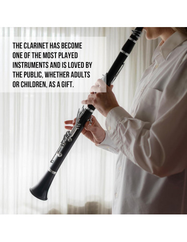 Clarinete Bb Soulmate Negro 17 Teclas Kit Completo