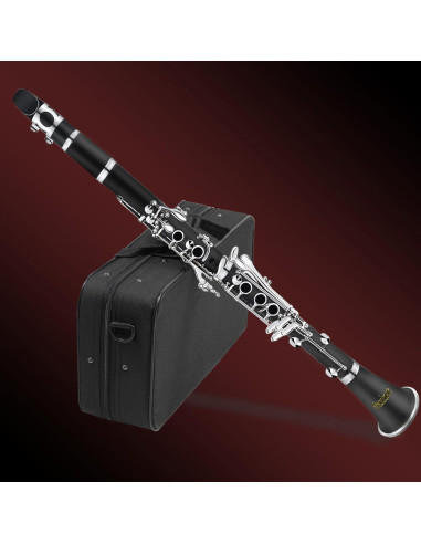 Clarinete Bb Soulmate Negro 17 Teclas Kit Completo