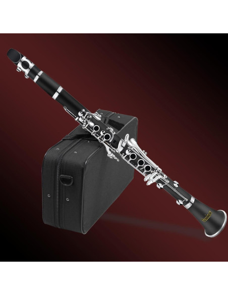 Clarinete Bb Soulmate Negro 17 Teclas Kit Completo
