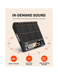 Pad de Batería Eléctrico LEKATO PD705 con 9 Pads Sensibles 2