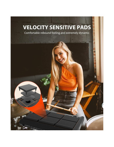 Pad de Batería Eléctrico LEKATO PD705 con 9 Pads Sensibles